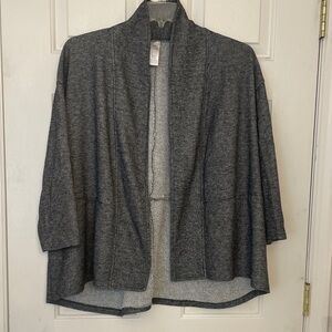 Comfortable Gray Women's Open Front Cardigan